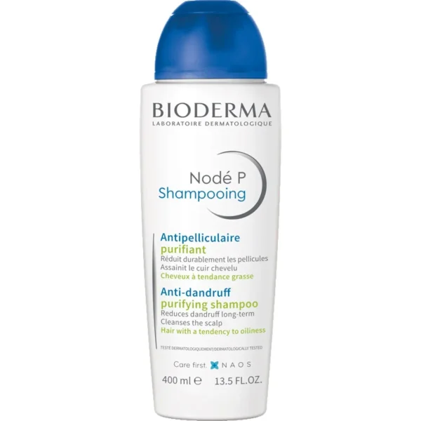 Bioderma Node P Shampooing Purifiant, przeciwłupieżowy szampon oczyszczający do włosów przetłuszczających się, 400 ml