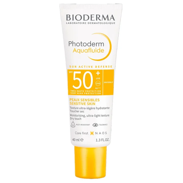 Bioderma Photoderm Aquafluide, ultralekki fluid przeciwsłoneczny do skóry normalnej, bezbarwny, SPF 50+, 40 ml