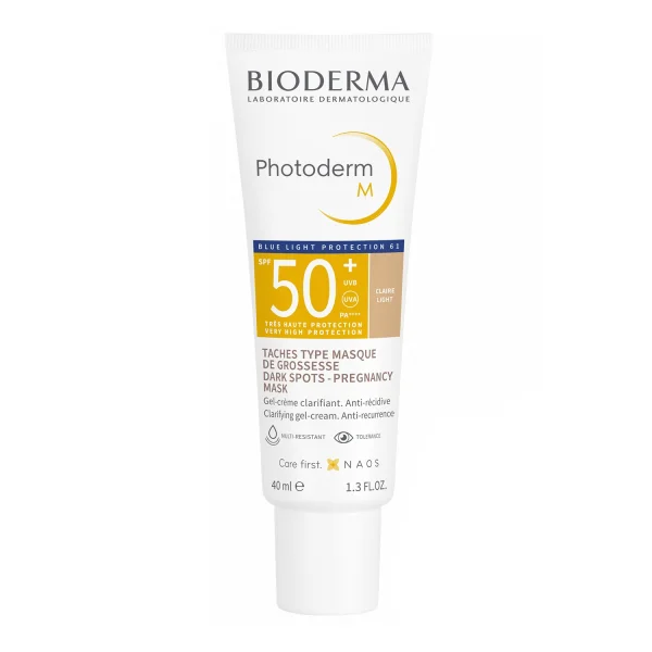 Bioderma Photoderm M, ochronny krem do skóry z tendencją do przebarwień, jasny, SPF 50+, 40 ml