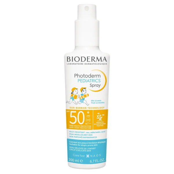Bioderma Photoderm Pediatrics, spray ochronny dla dzieci, SPF 50+, od 1 roku, 200 ml