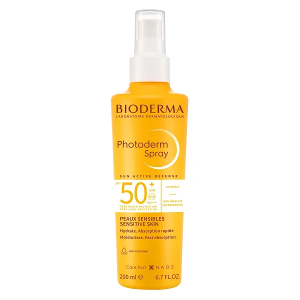 Bioderma Photoderm Spray, lekki spray do ciała i twarzy, skóra wrażliwa, SPF 50+, 200 ml