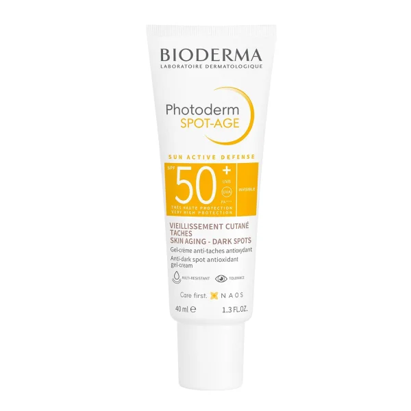 Bioderma Photoderm Spot-Age, ochronny krem antyoksydacyjny, zapobiegający przebarwieniom, SPF 50+, 40 ml