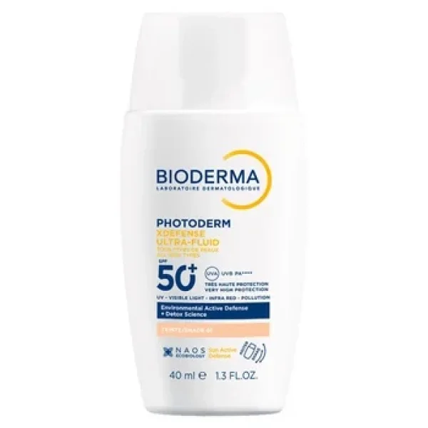 Bioderma Photoderm XDefense, ultralekki fluid o działaniu detoksykującym, kolor 01, SPF 50+, 40 ml