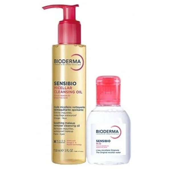 Bioderma Sensibio, olejek micelarny, 150 ml + woda micelarna, 100 ml