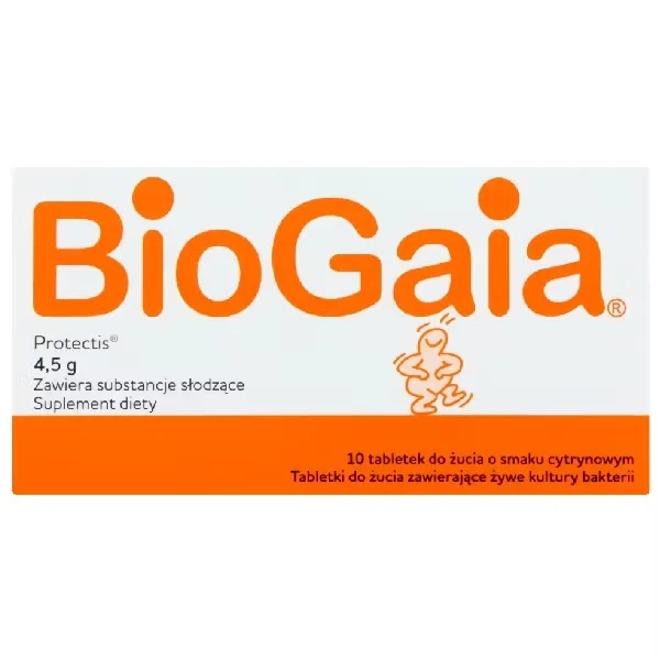 BioGaia Protectis, smak cytrynowy, 10 tabletek do żucia