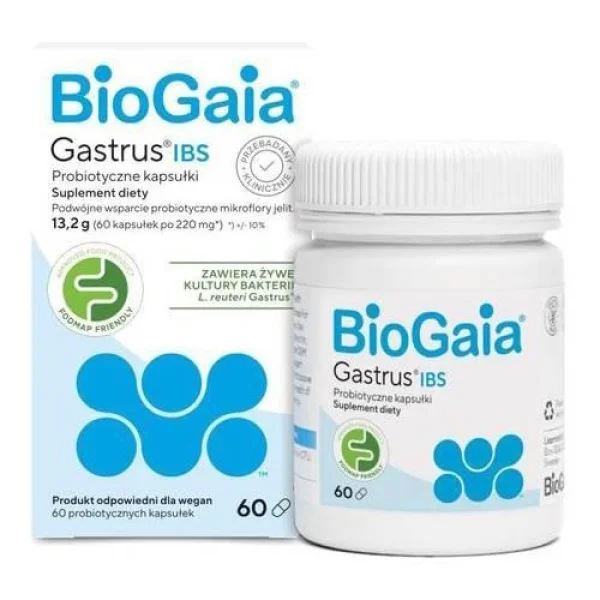 Biogaia Gastrus IBS, 60 kapsułek