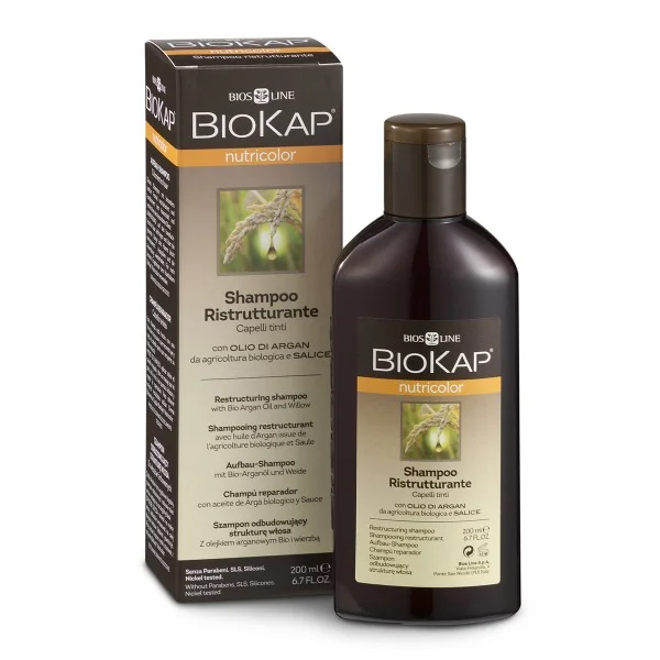 Biokap Nutricolor, szampon odbudowujący strukturę włosa, do włosów farbowanych, 200 ml