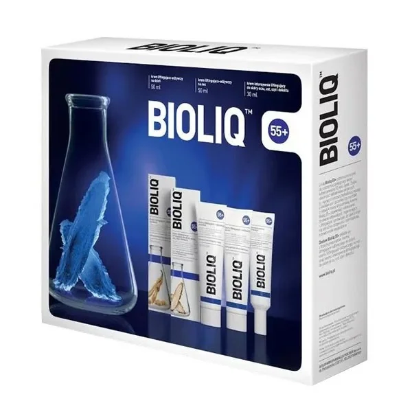 Bioliq 55, krem liftingująco-odżywczy na dzień, 50 ml krem na noc, 50 ml krem pod oczy, 30 ml