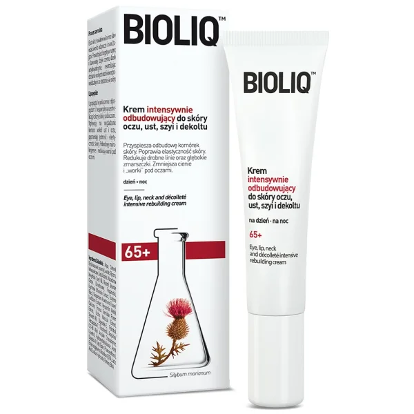 Bioliq 65 +, krem intensywnie odbudowujący do skóry oczu, ust, szyi i dekoltu, 30 ml