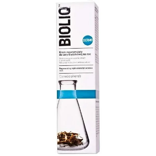 Bioliq Dermo, krem regenerujący do cery trądzikowej na noc, 50 ml