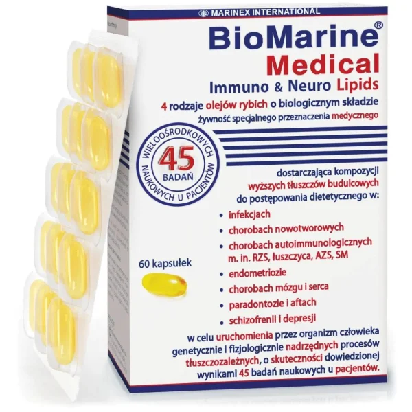 BioMarine Medical Immuno & Neuro Lipids, 60 kapsułek