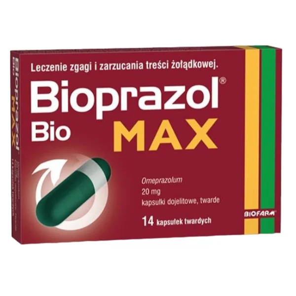 Bioprazol Bio Max 20 mg, 14 kapsułek dojelitowych