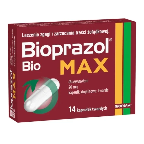 Bioprazol Bio Max 20 mg, 14 kapsułek dojelitowych