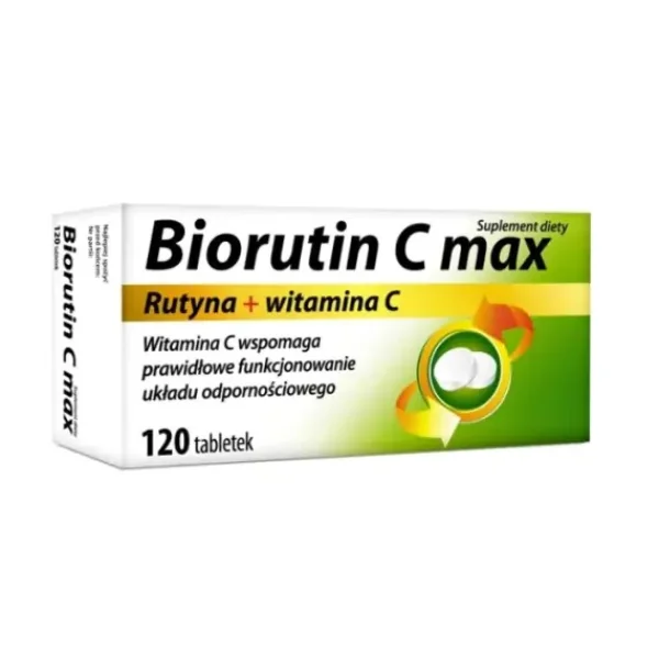 Biorutin C Max, rutyna + witamina C, 120 tabletek