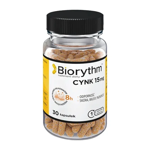 Biorythm Cynk 15 mg, 30 kapsułek