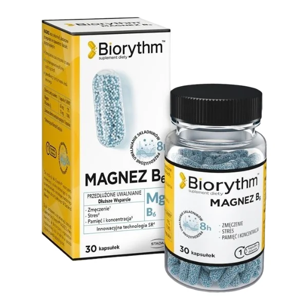Biorythm Magnez B6, 30 kapsułek