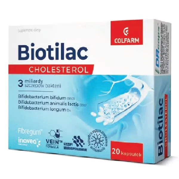 Biotilac Cholesterol, 20 kapsułek