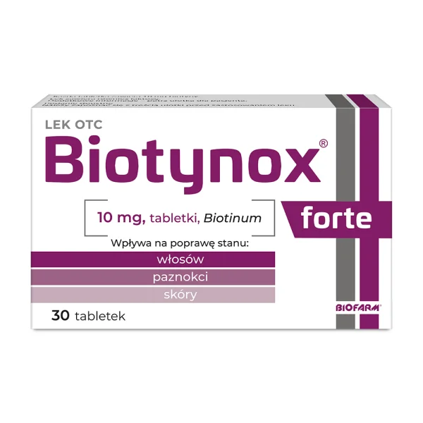 Biotynox Forte 10 mg, na wypadanie włosów, 30 tabletek