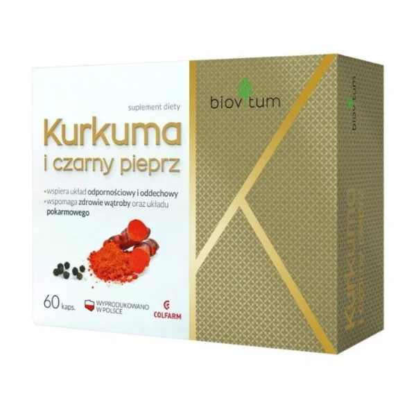 Biovitum Kurkuma i czarny pieprz, 60 kapsułek
