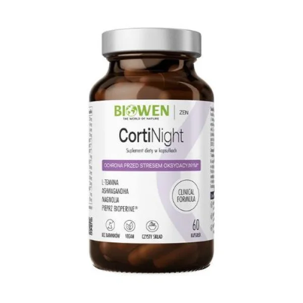 Biowen Cortinight, kortyzol noc, 60 kapsułek