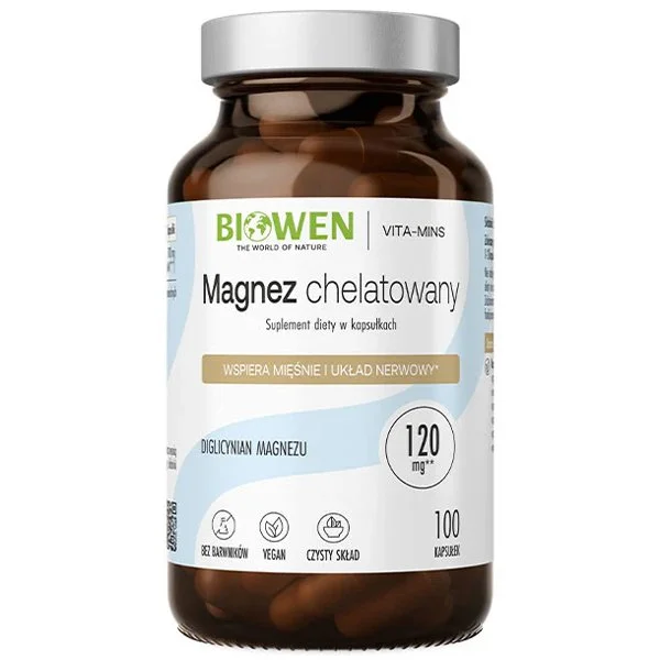 Biowen Magnez Chelatowany Diglicynian, 100 kapsułek