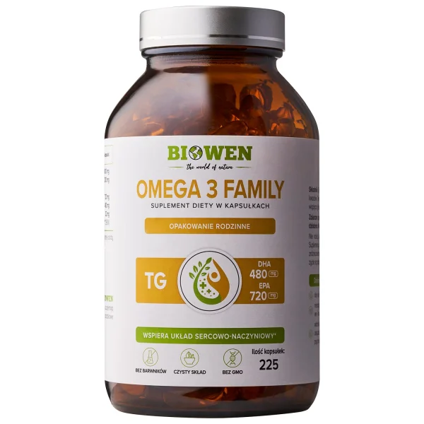 Biowen Omega 3 TG Family, 225 kapsułek