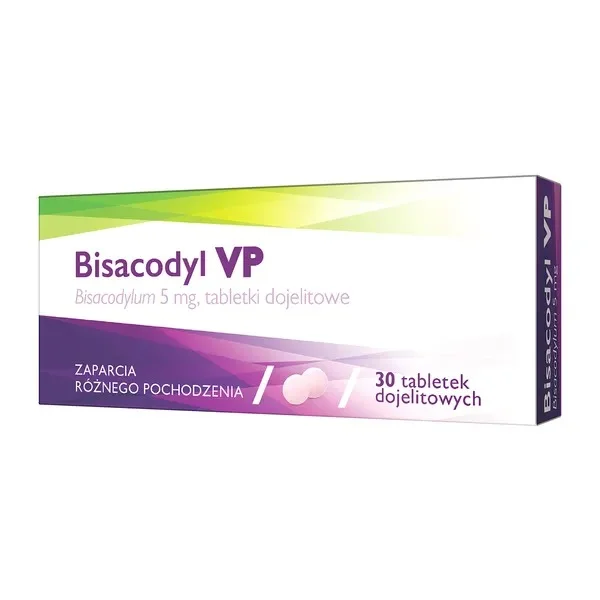 Bisacodyl VP, 5 mg, 30 tabletek dojelitowych