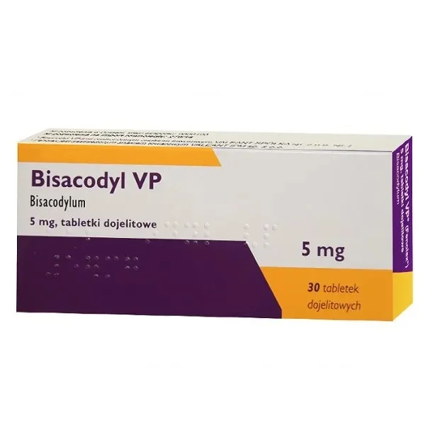 Bisacodyl VP 5 mg, 30 tabletek dojelitowych (import równoległy)