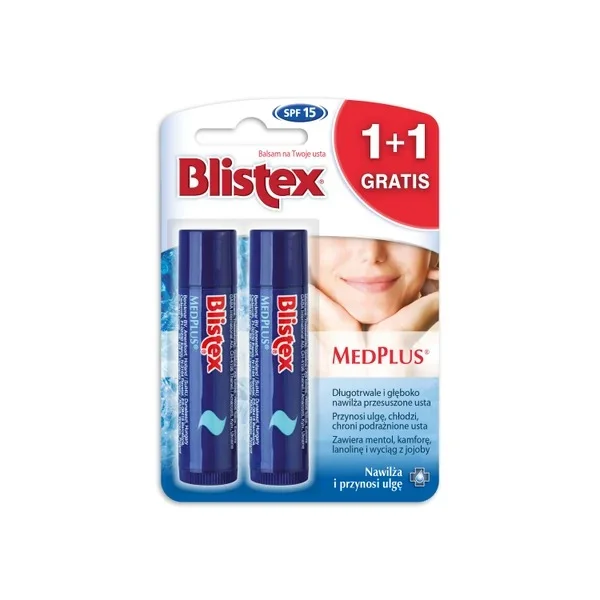 Blistex MedPlus, balsam do ust, 1+1 gratis