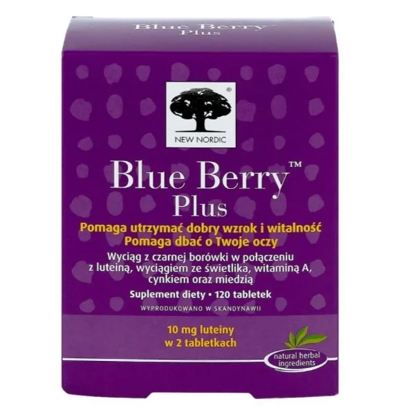 New Nordic Blue Berry Plus, 120 tabletek