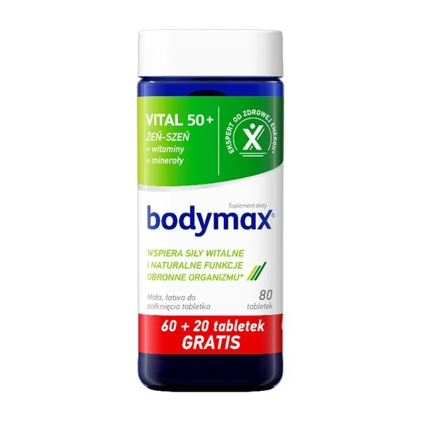 Bodymax Vital 50+, 60 tabletek + 20 tabletek gratis