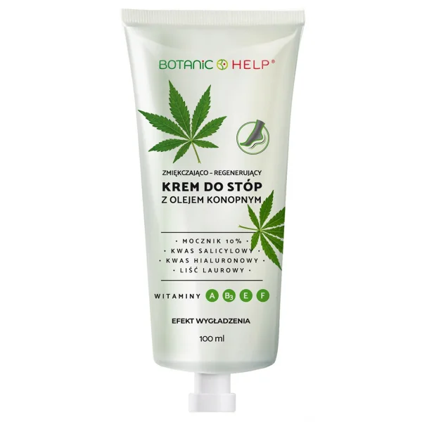 Botanic Help, zmiękczająco-regenerujący krem do stóp z olejem konopnym, 100 ml