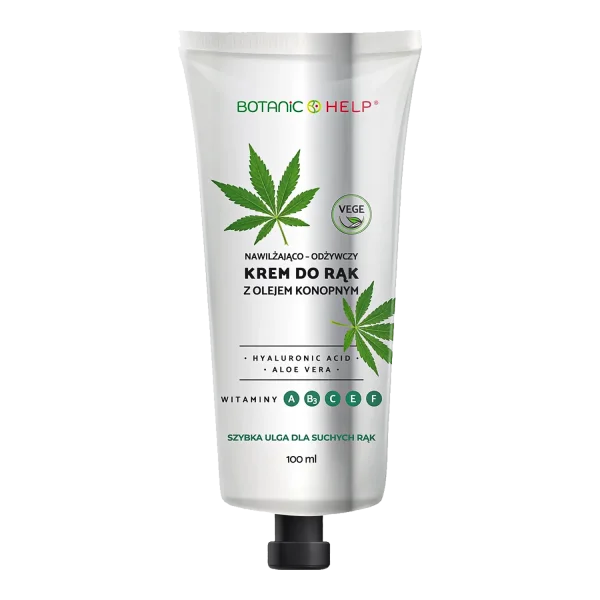Botanic Help, nawilżająco-odżywczy krem do rąk z olejem konopnym, 100 ml