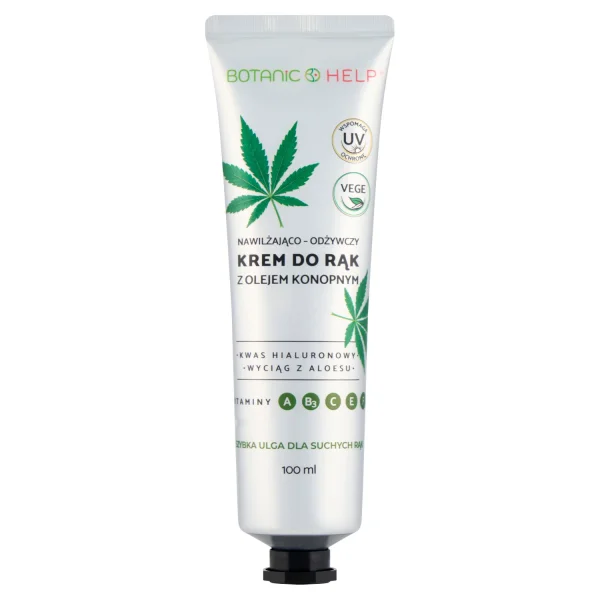 Botanic Help, nawilżająco-odżywczy krem do rąk z olejem konopnym, 100 ml