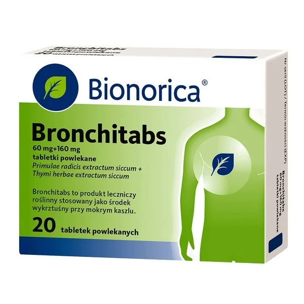 Bronchitabs 60 mg + 160 mg, 20 tabletek