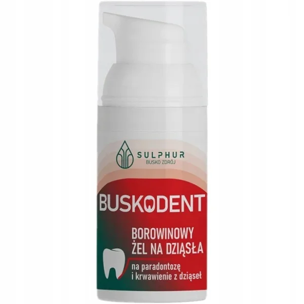 Buskodent Borowinowy żel na dziąsła, na paradontozę i krwawienie z dziąseł, 35g