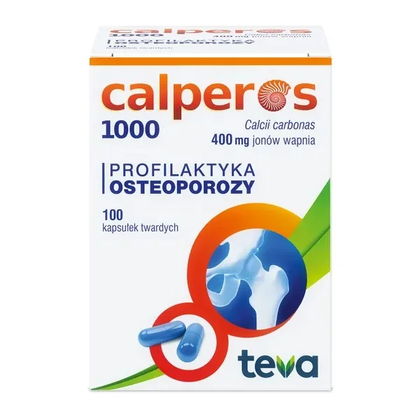 Calperos 1000 400 mg, 100 kapsułek twardych