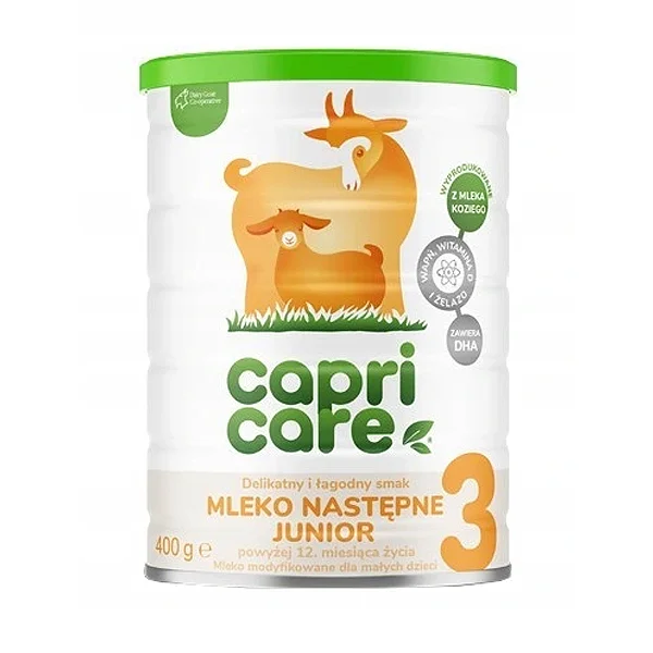 CapriCare 3, mleko modyfikowane Junior na mleku kozim, powyżej 12 miesiąca, 400 g