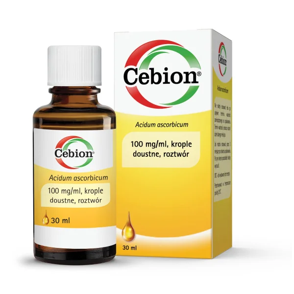 Cebion 100 mg/ml, krople doustne dla dzieci od 28 dnia życia, 30 ml