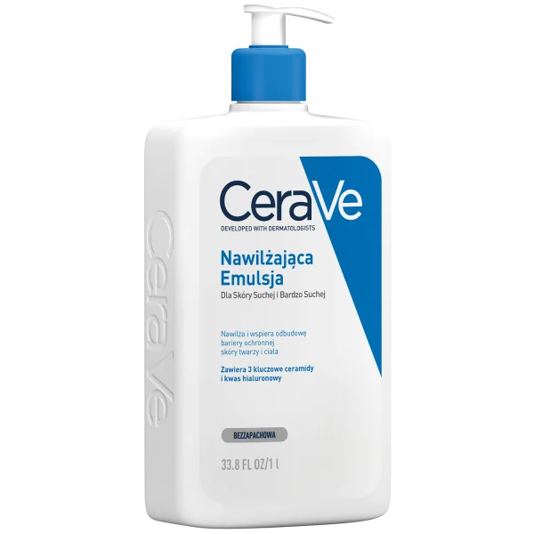 CeraVe, emulsja nawilżająca z ceramidami, skóra sucha i bardzo sucha, 1000 ml