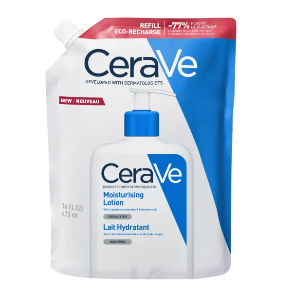 CeraVe, emulsja nawilżająca, skóra sucha i bardzo sucha, zapas, 473 ml