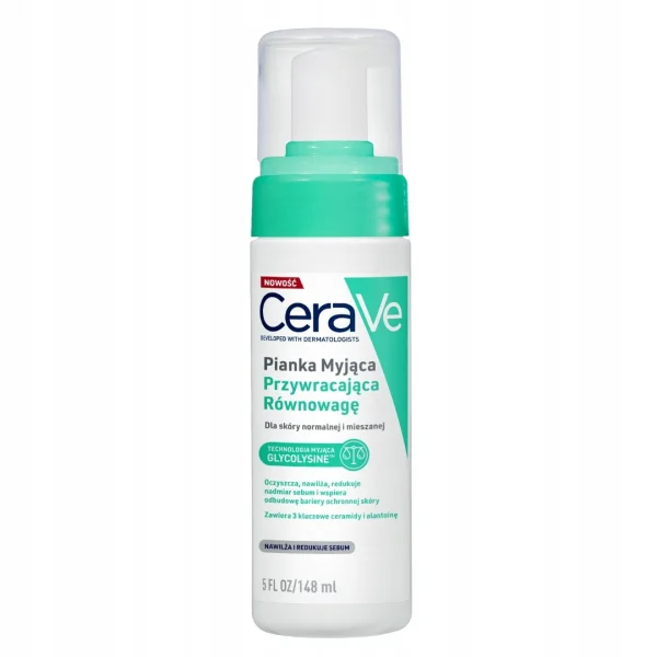 CeraVe, pianka myjąca przywracająca równowagę, 150 ml