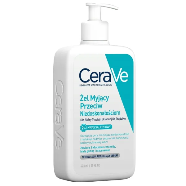 CeraVe, żel myjący przeciwko niedoskonałościom, 473 ml