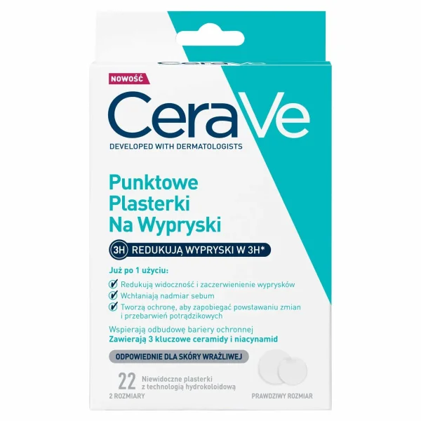 CeraVe Punktowe plasterki na wypryski, 22 sztuki