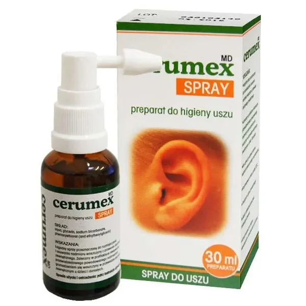 Cerumex Spray, preparat do higieny uszu, 30 ml