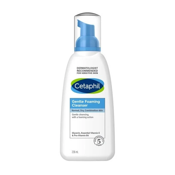 Cetaphil, lekka pianka do mycia twarzy, skóra normalna, sucha i mieszana, 236 ml