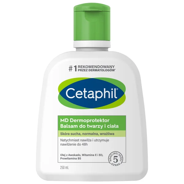 Cetaphil MD Dermoprotektor, balsam nawilżający do twarzy i ciała, skóra sucha i wrażliwa, 250 ml