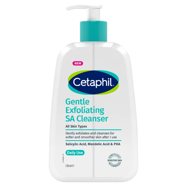Cetaphil SA, łagodny, złuszczający żel do mycia z kwasem salicylowym, 236 ml