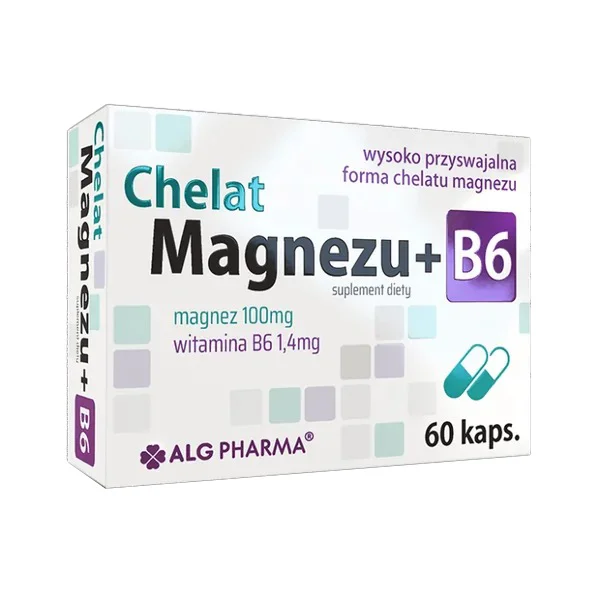 Chelat Magnezu + B6, 60 kapsułek