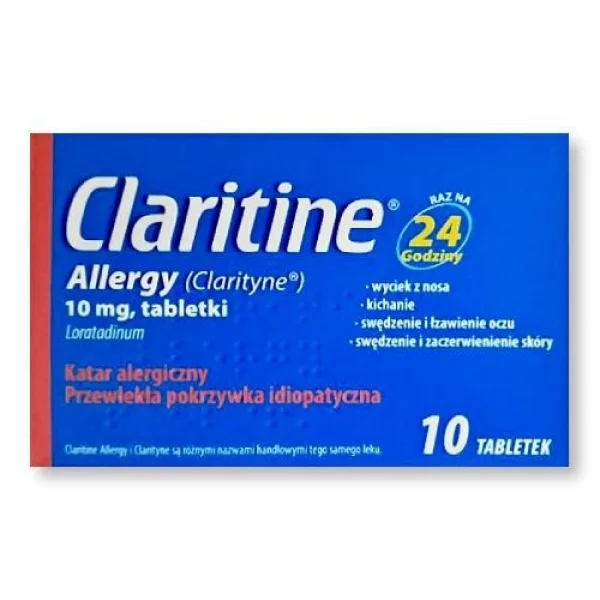 Claritine Allergy 10 mg, 10 tabletek (import równoległy Inpharm)